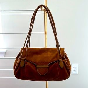 Cole Haan brown suede shoulder bag